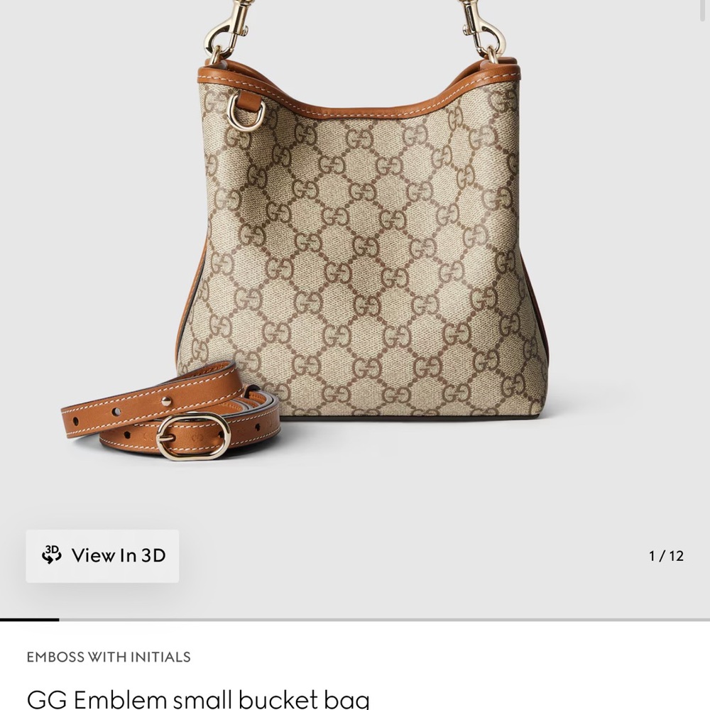Gucci Beige and Brown GG Pattern Shoulder Bag